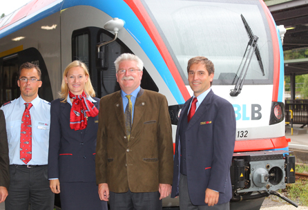 Bild: Bayerischer Staatsminister zu Besuch bei der Berchtesgadener Land Bahn